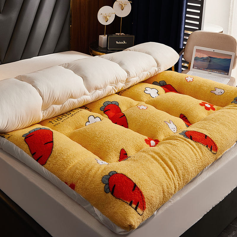 If Vegetarian Lamb Suede Mattress Padded Mattress home Winter thickened Warm Tatami Winter Mat Fur Cushion Quilt