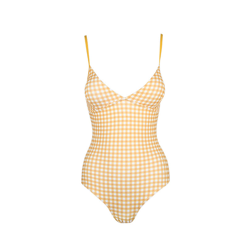 SEACMYDODO Even with swimsuit teen girl little fresher plaid holiday Chains South Korea Conspiculean Spa Swimsuit
