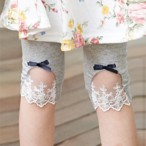 Girl Summer 70% Beats Bottom Pants Baby Pure Cotton Casual Pants 3 Four 5 Years Old Boy Thin Lace 50% Shorts