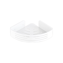 Space aluminum bathroom storage rack without punching bathroom triangle mesh basket white corner wall hanging storage rack cream style