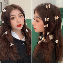 Net red five-petal flower Pearl small grab clip sweet hairclip female hair mini hairpin hair hair grab Korean headdress