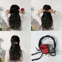 Flower meatball head Korean lazy hair hair female lazy simple fluffy Styler flower bud artifact