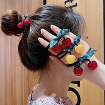 Korean fruit head rope ins girl Net red rubber band headwear small hair rope leather case simple tie head cute Hairband