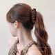 Satin pleated banana clip hairpin for women 2025 new high ponytail fixed artifact back head vertical clip clip headgear