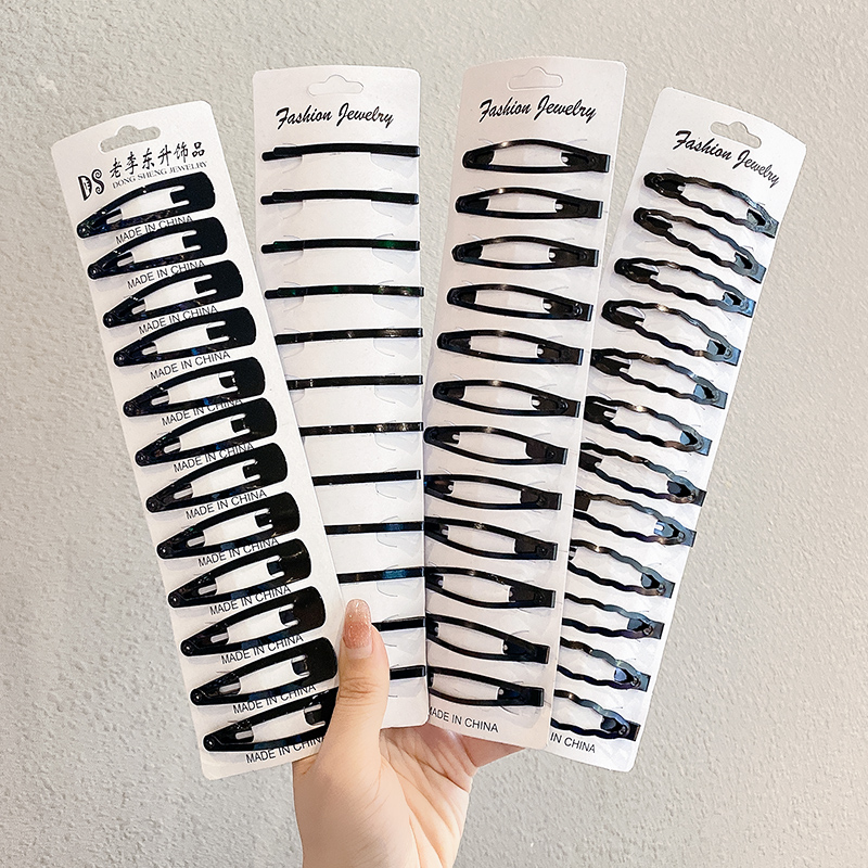 images 12:The black hairpin side Liu Haifa is about a word clip card broken hair clip headdress head pinch head spoon hair