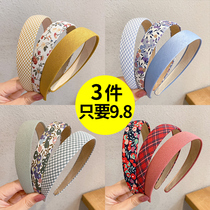 Hairband female pressure hair non-slip hair bundle Joker simple out hair band female Korean wide-side headband Net red hair card headgear