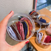 Korean leather band female head simple leather case female head rope net red high elastic Hairband girl hair rope ponytail headwear