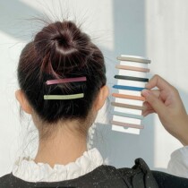 South Koreas back of the head hairclip simple one-word clip temperament hair card frosted banghai clip side clip Girl clip headgear