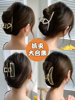 Hairpin back of the head large grab clip net red hairpin summer grab clip clip headdress 2020 new shark clip female