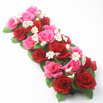 Simulation wedding silk flower flower row flower row flower stage Guide arch flower wall rose hydrangea peony arrangement decorative flower row