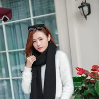 Шарф классический черный [подарочный пакет]