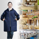 秋冬加绒保暖防风罩衣工作服上班外穿围裙印logo餐饮防污男女通用