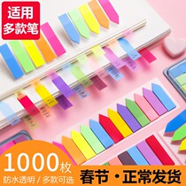 Post-it Index label paper mark plastic bookmarks students with translucent indicator fluorescent film sticky note sticker