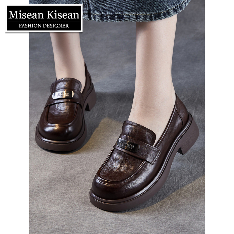 「Milan Design」Misean Kisean Genuine Leather Shoes for Women, Slip-On Shoes, New Summer Style, Comfortable Small Leather Shoes 「Milan Design」Misean Kisean Genuine Leather Shoes for Women, Slip-On Shoes, New Summer Style, Comfortable Small Leather Shoes