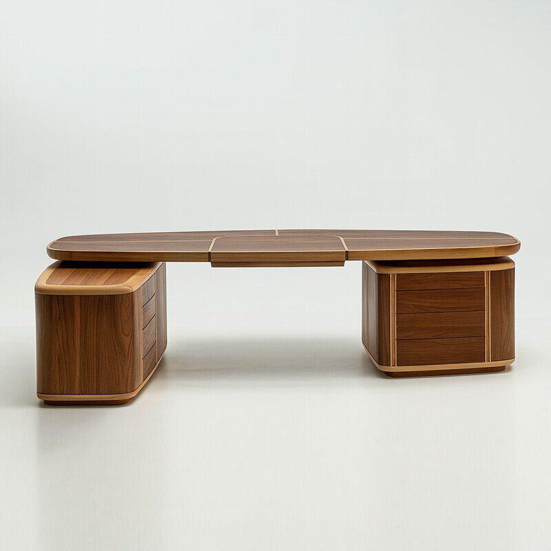 New Chinese-Style Solid Wood Executive Desk, High-End and Elegant Boss's Desk, North American Black Walnut Wood