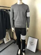 TB đan bốn thanh bar màu xám đậm nam cashmere mùa thu và áo len mùa đông