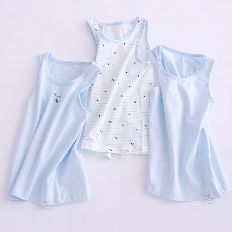 Childrens vest cậu bé bông bên trong mặc mùa xuân và mùa hè bụng đáy mỏng đáy xuống cậu bé áo khoác bé vest.