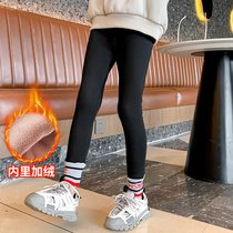 Girls leggings Spring and Autumn wear 2021 New Baby foreign style childrens trousers autumn girl plus velvet pants