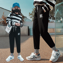 Girl pants spring autumn outside wearing 2022 new girl foreign air CUHK children sports pants spring children casual wear pants