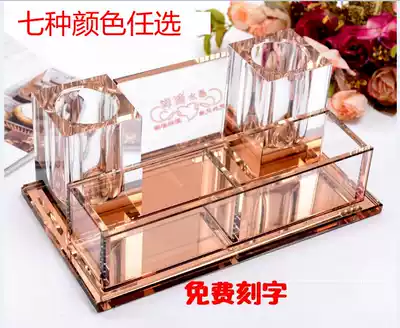 Desktop microphone stand KTV special coffee table storage box Bedroom microphone wheat rack transparent integrated shelf shelf