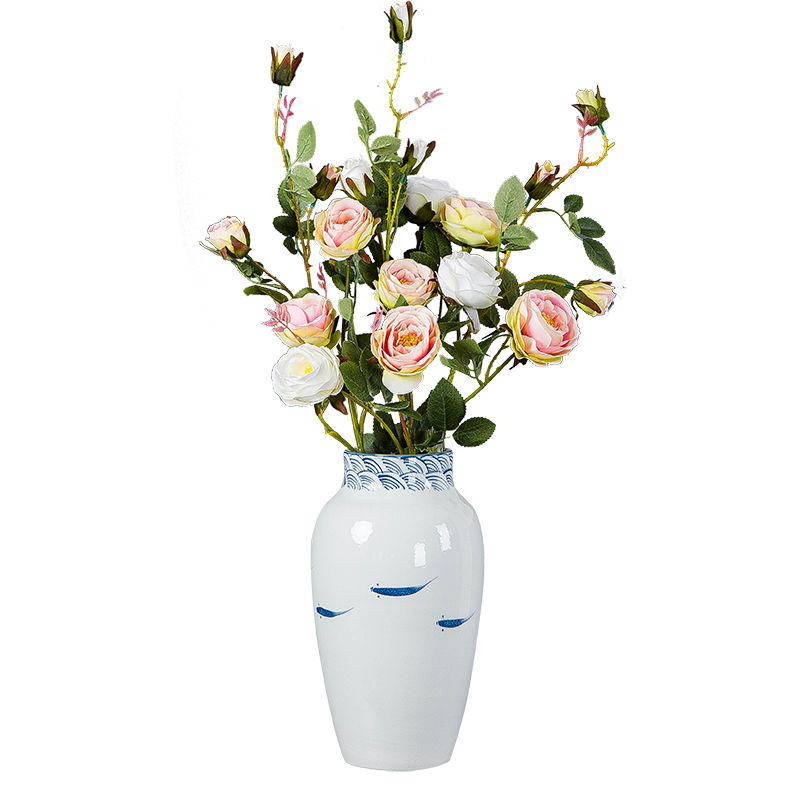 Jingdezhen modern household adornment new Chinese TV ark, ceramic vase in the sitting room porch creative furnishing articles
