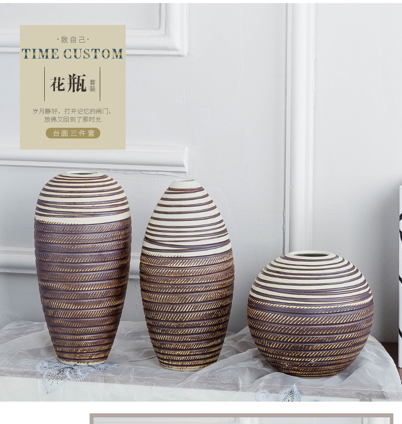 Jingdezhen ceramic vase manual flower arranging flower pot I and contracted home sitting room dry flower arranging flowers mesa furnishing articles