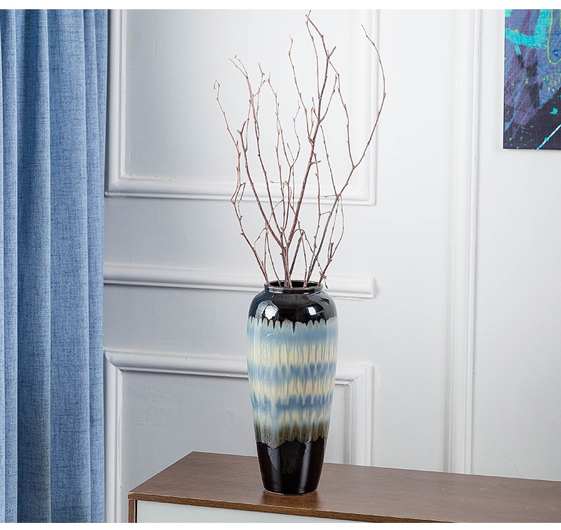 Jingdezhen ceramic vase furnishing articles table dry flower arranging flowers, Chinese style household wine sitting room adornment of I and contracted