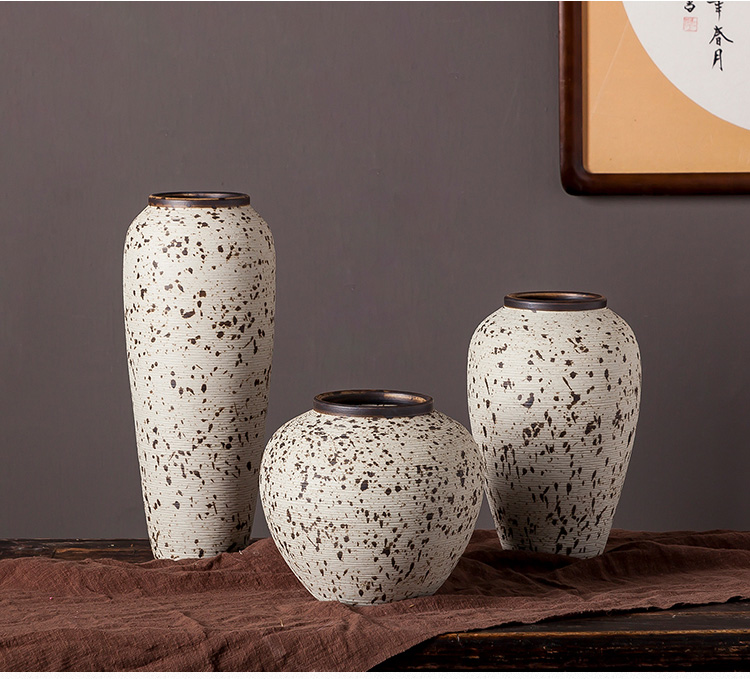 Jingdezhen ceramic vase furnishing articles of I and contracted sitting room porch mesa Chinese style restoring ancient ways zen dried flowers flower arrangement