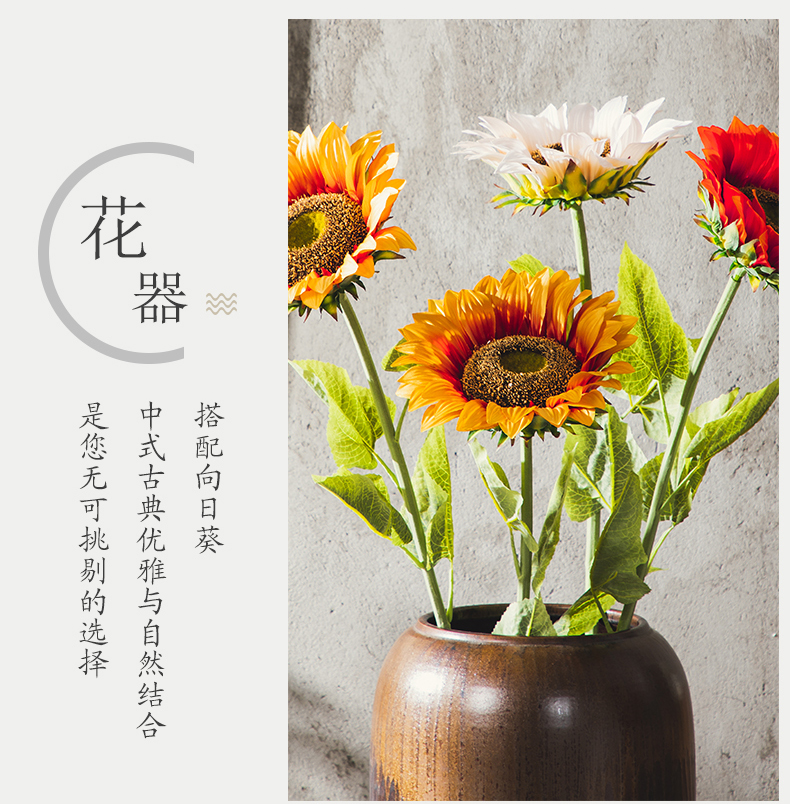 Jingdezhen landing vase large - sized ceramic decoration to the hotel courtyard creative pottery flower arrangement to heavy high furnishing articles to restore ancient ways