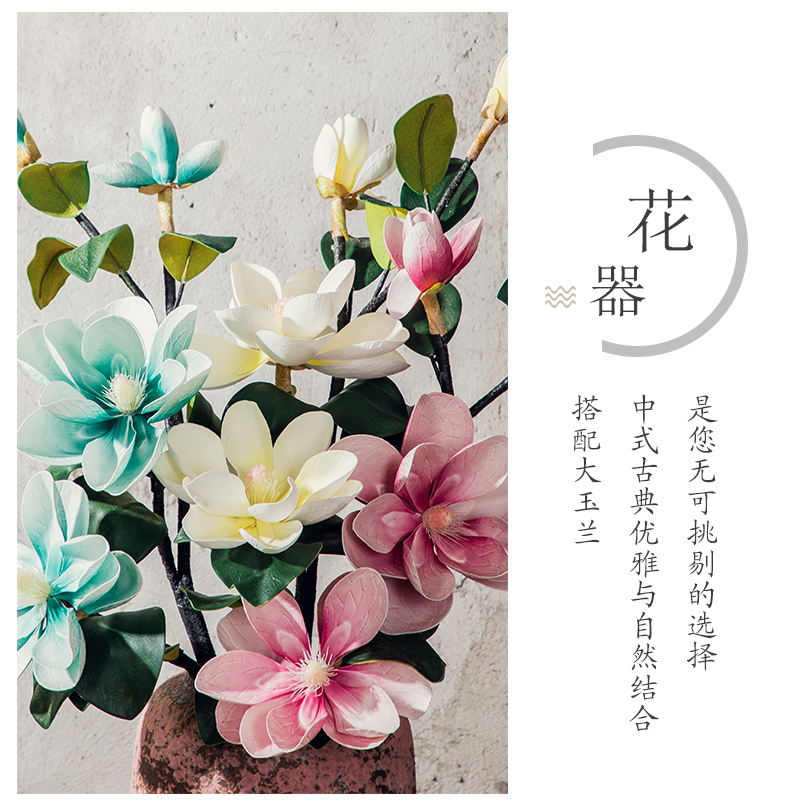 Ground vase retro checking ceramic large furnishing articles furnishing articles of Chinese style decorates porch TV ark, courtyard in the vase