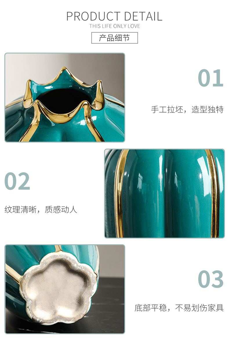 Gagarin jingdezhen ceramic vase desktop decoration floral suit I and contracted sitting room porch ark, furnishing articles