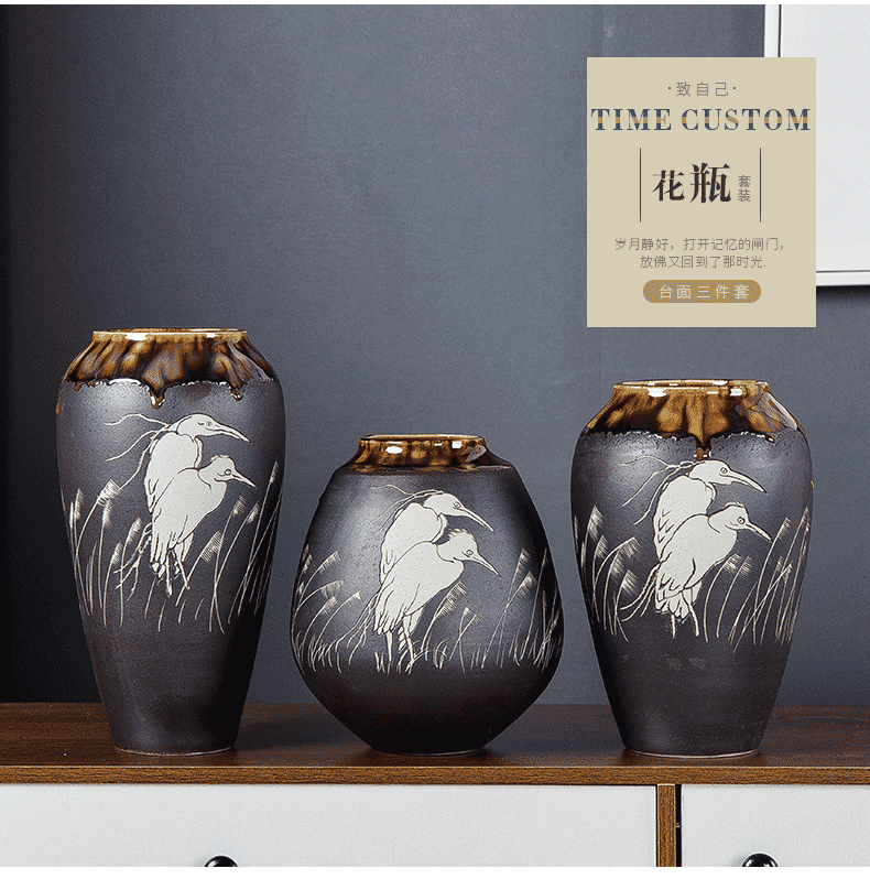 Jingdezhen ceramic manually inserted vases, I and contracted home sitting room porch table surface decoration creative furnishing articles