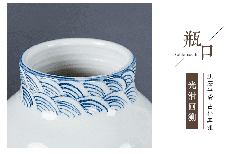 Jingdezhen modern household adornment new Chinese TV ark, ceramic vase in the sitting room porch creative furnishing articles