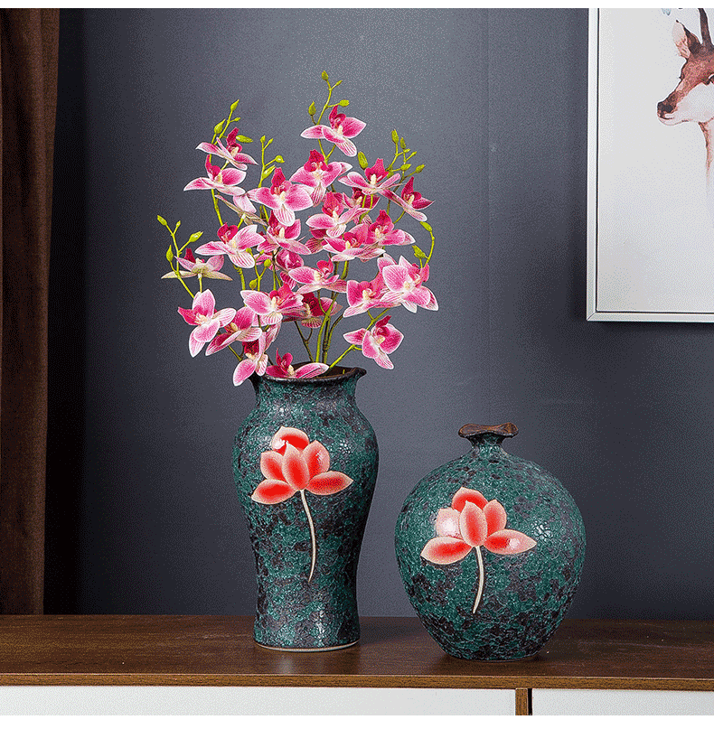 Gagarin jingdezhen ceramic vase flower adornment contracted American household wine cabinet mesa furnishing articles creative living room