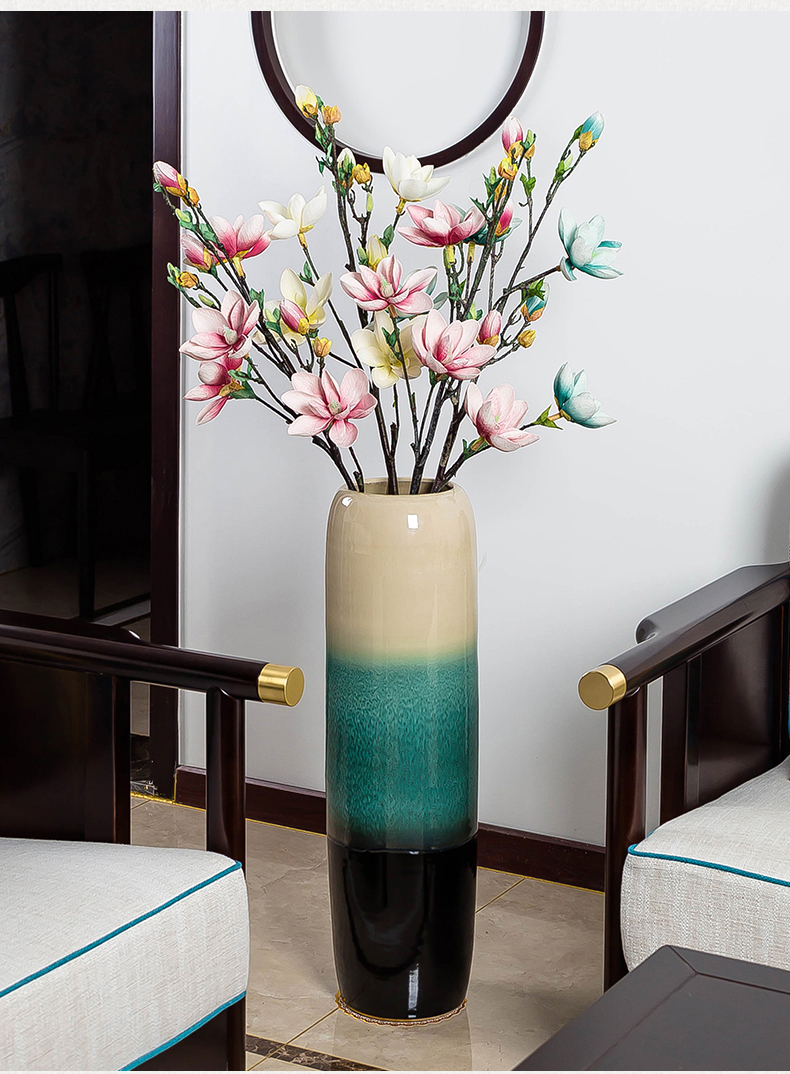 Jingdezhen ground vase large - sized ceramic dry flower is placed I and contracted sitting room of Chinese style porch decoration flower arrangement
