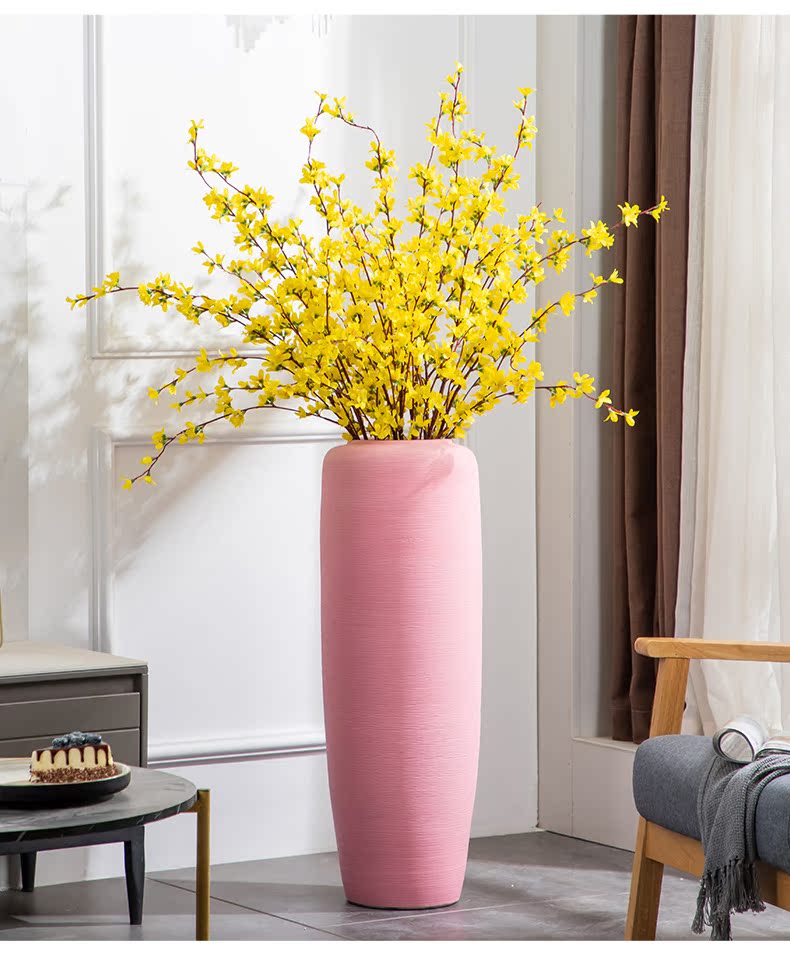 I and contracted floor vase large pink ceramic decoration place to live in the sitting room porch flower arrangement suits for