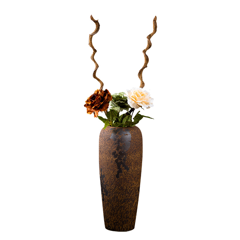Jingdezhen ceramic vase landed a large courtyard decorative furnishing articles retro creative chamber POTS dry flower arranging flowers