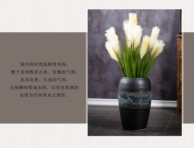 Jingdezhen ceramic vase landing a large sitting room is I and contracted style restoring ancient ways decoration to the hotel club house furnishing articles