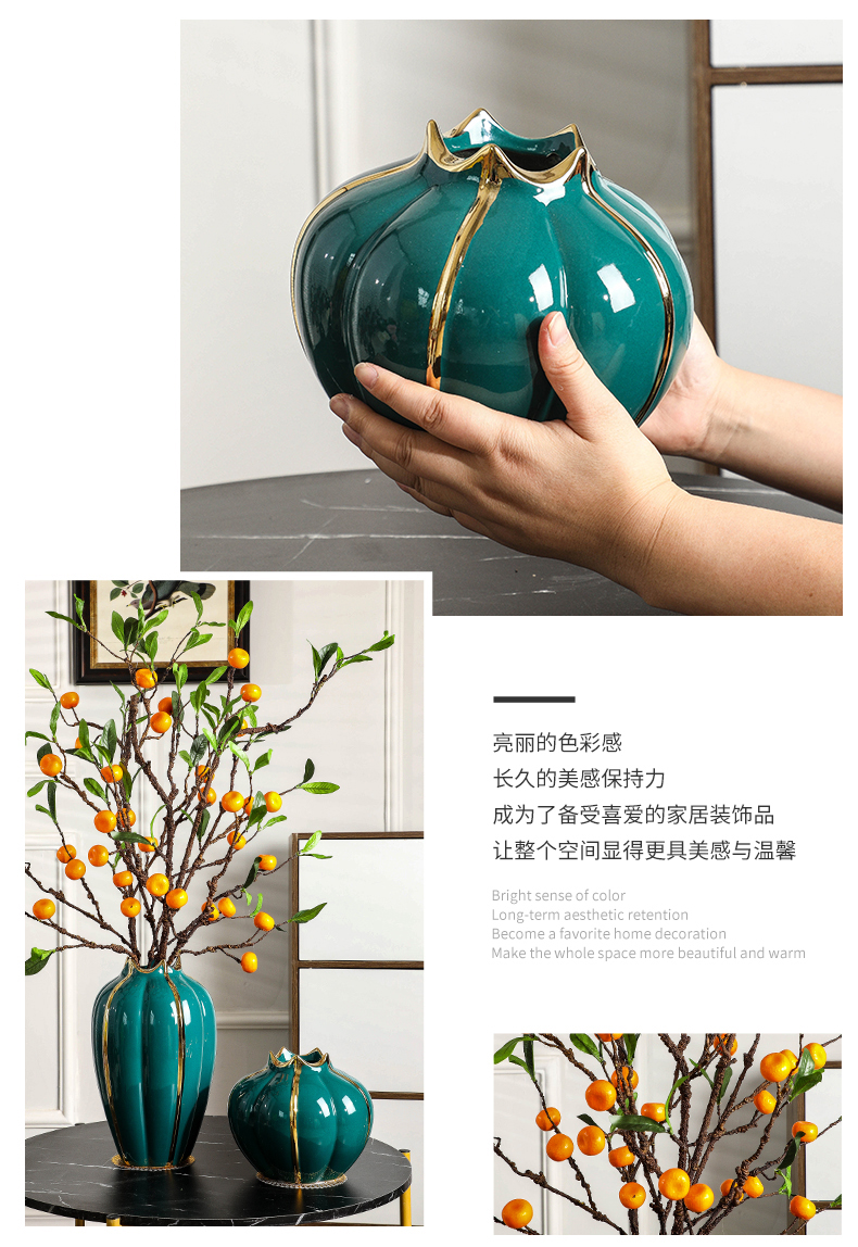 Gagarin jingdezhen ceramic vase desktop decoration floral suit I and contracted sitting room porch ark, furnishing articles