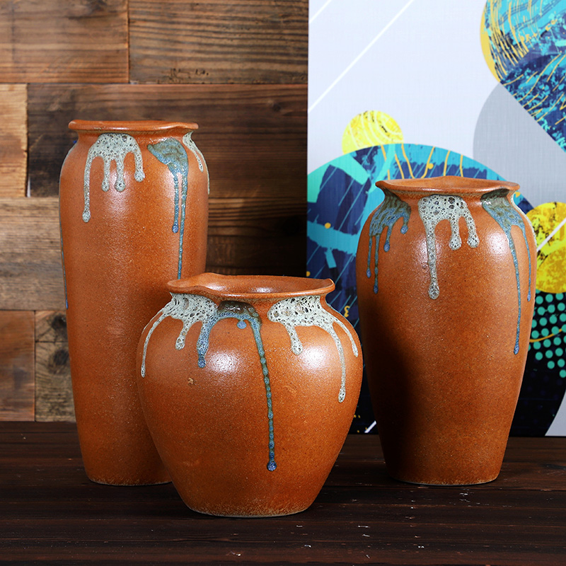Jingdezhen ceramics vase creative flower arranging flowers hydroponics container flowerpot desktop decorative dried flowers flower arrangement furnishing articles