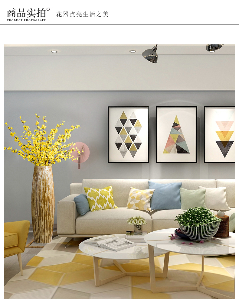 American ground vase furnishing articles large ceramic decorative flower arranging dried flowers of I sitting room sofa beside the porch restoring ancient ways