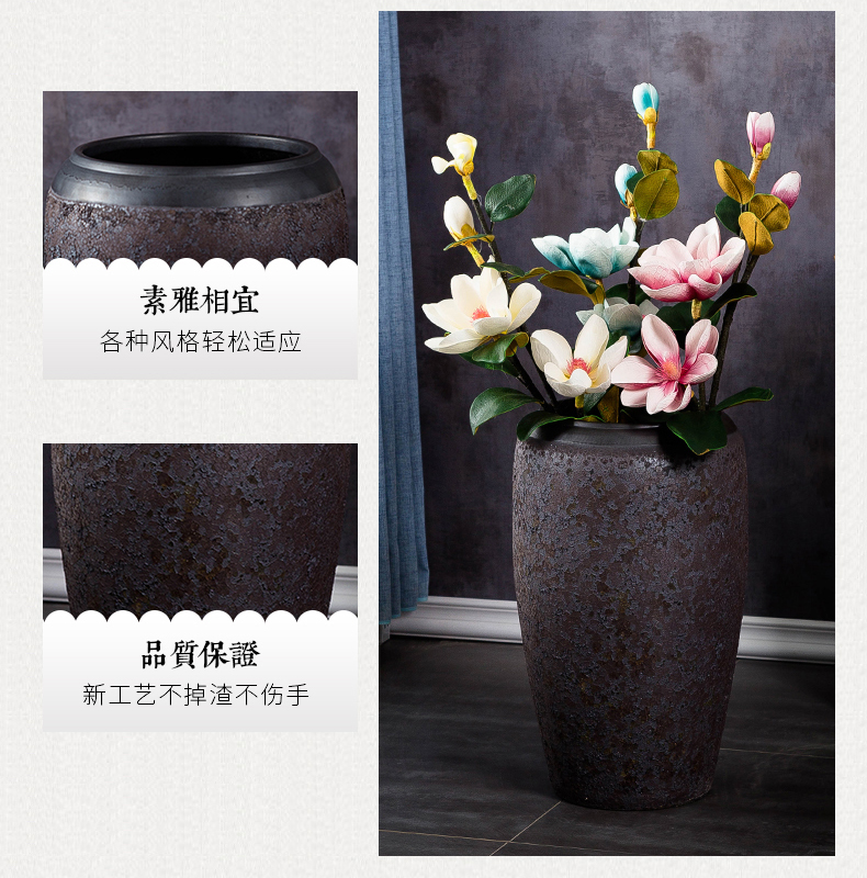 Jingdezhen porcelain vase of large Chinese style restoring ancient ways creative furnishing articles pottery decoration to the hotel office plug-in sitting room