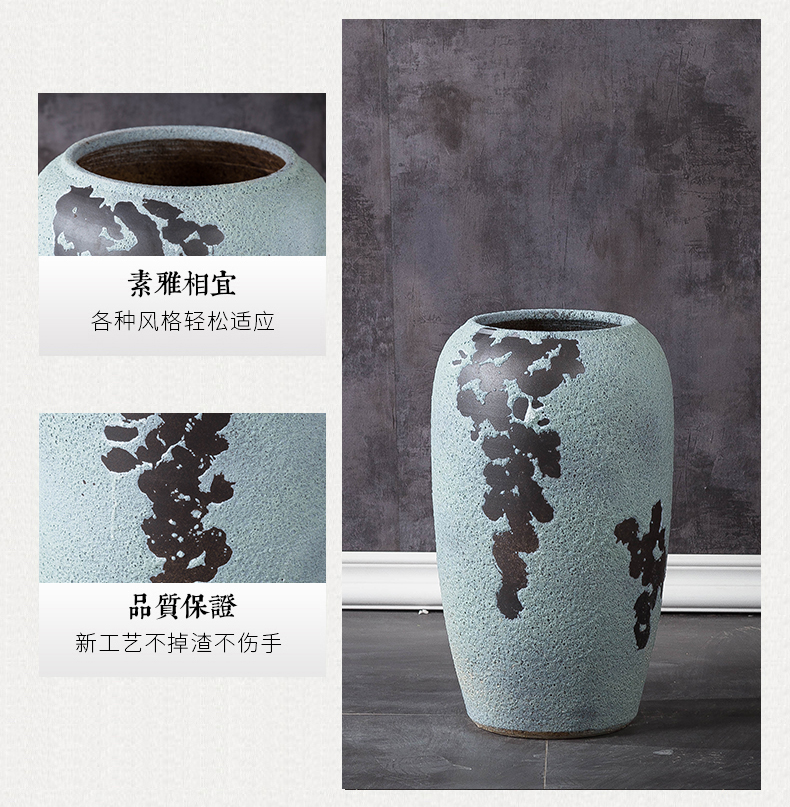 Jingdezhen ceramic vase landing large hotel decoration restoring ancient ways furnishing articles creative chamber POTS dry flower arranging flowers