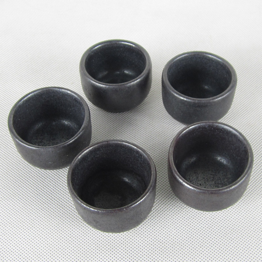 Japan Reflux Tea Set Pottery Tire Kiln Change Ice Crystal Glazed Pasta Color Tea Wine Glass 5 Guests Fashion Antique Ancient Play Bag Old Collection