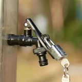 4-точечный полностью медный черный уличный смеситель с замком, антизамерзанием и запиранием, защита от кражи воды, открытый сад, двор, дом