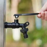 4-точечный полностью медный черный уличный смеситель с замком, антизамерзанием и запиранием, защита от кражи воды, открытый сад, двор, дом