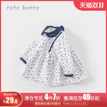 Girls autumn dresses for infants and young children foreign-quality cotton long sleeves childrens clothes little girls Joker skirts