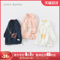 cutebunny girls autumn clothes baby clothes baby long sleeve coat children long cotton pullover