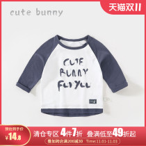 Boys long-sleeved T-shirt childrens autumn clothes baby casual wear coat baby color wild base shirt
