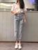 Lưng cao quần jeans mùa xuân của phụ nữ 2019 mới thẳng quần củ cải lỏng hiển thị mỏng mùa thu và mùa đông quần cha 